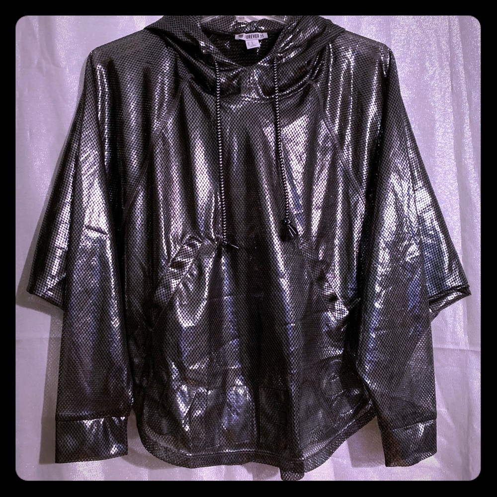 Forever 21 Mesh Poncho Style Pullover Jacket Sz.XS